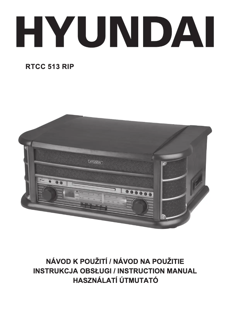 Page 1 de la notice Manuel utilisateur Hyundai RTCC 513 RIP