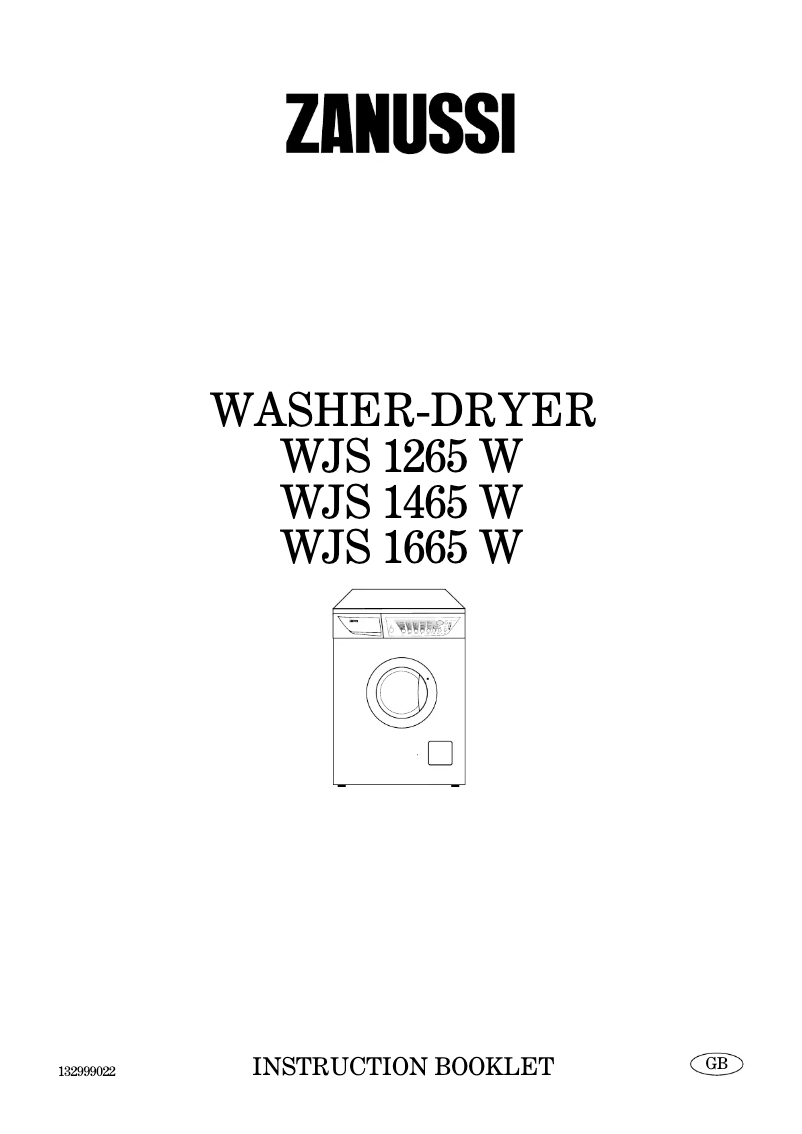 Page 1 de la notice Manuel utilisateur Zanussi WJS1465W
