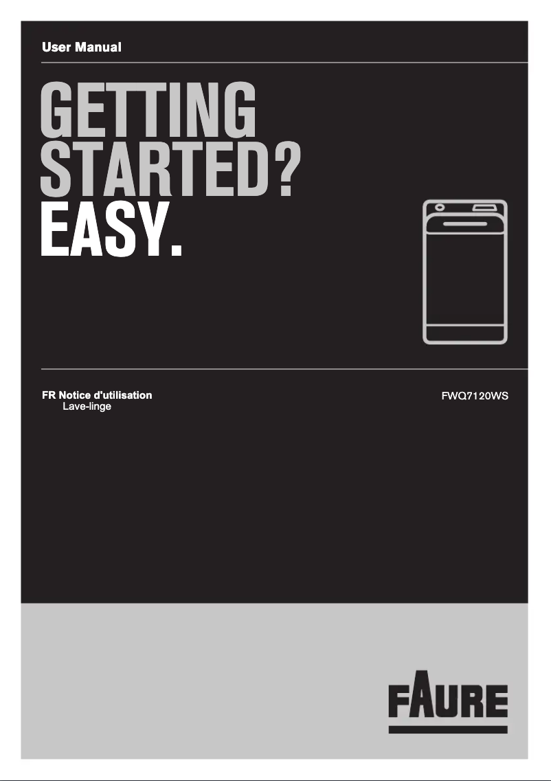 Page n°1 - Manuel utilisateur Faure FWQ7120WS