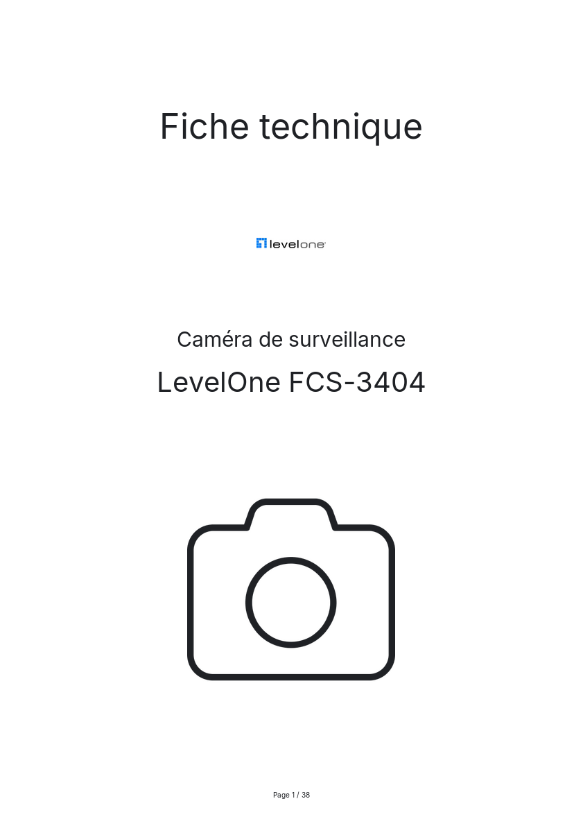Image de la première page du manuel de l'appareil FCS-3404