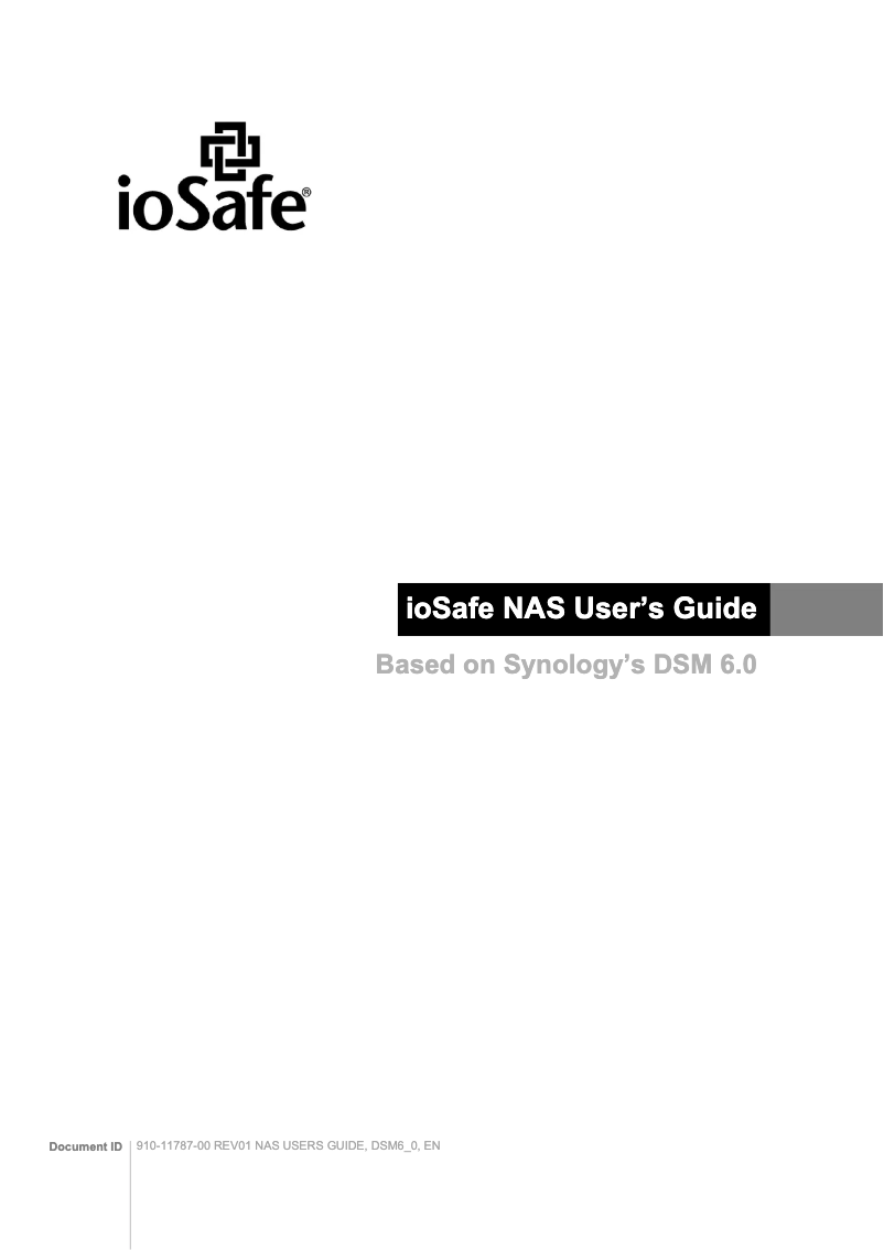 Page n°1 - Manuel utilisateur ioSafe Diskstation Manager 6