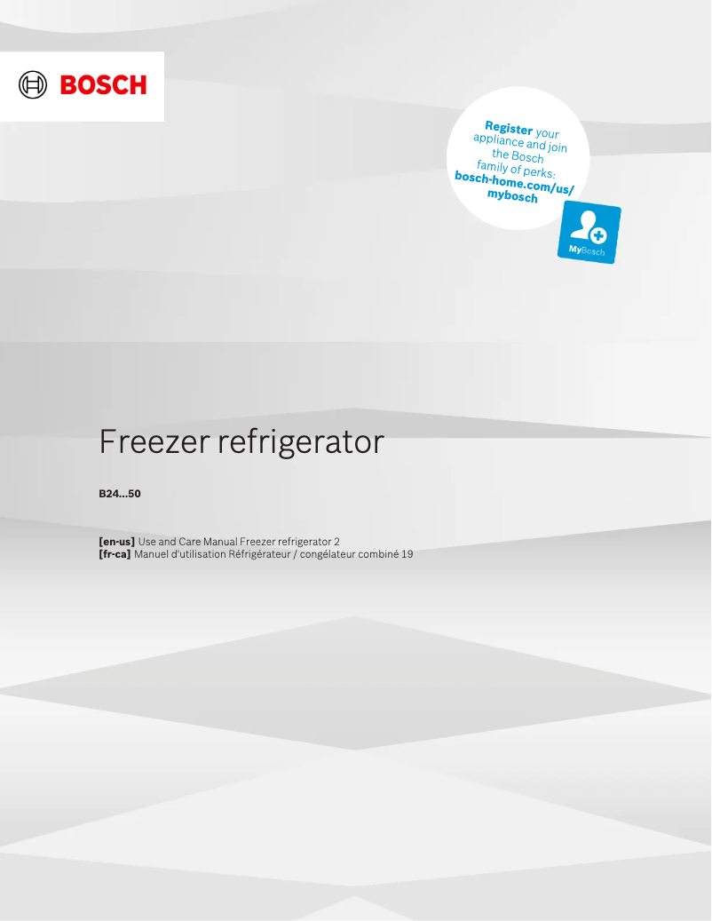 Page n°1 - Manuel utilisateur Bosch B24CB50ESS