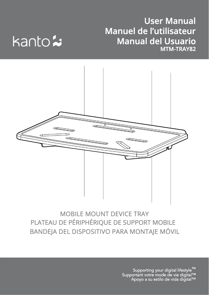 Página 1 del manual Manual de usuario Kanto MTM-TRAY82