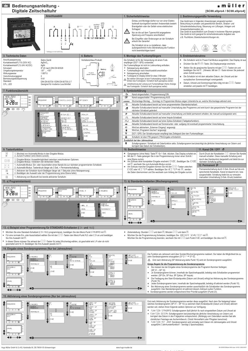 Image de la première page du manuel de l'appareil SC 98.30 pro4