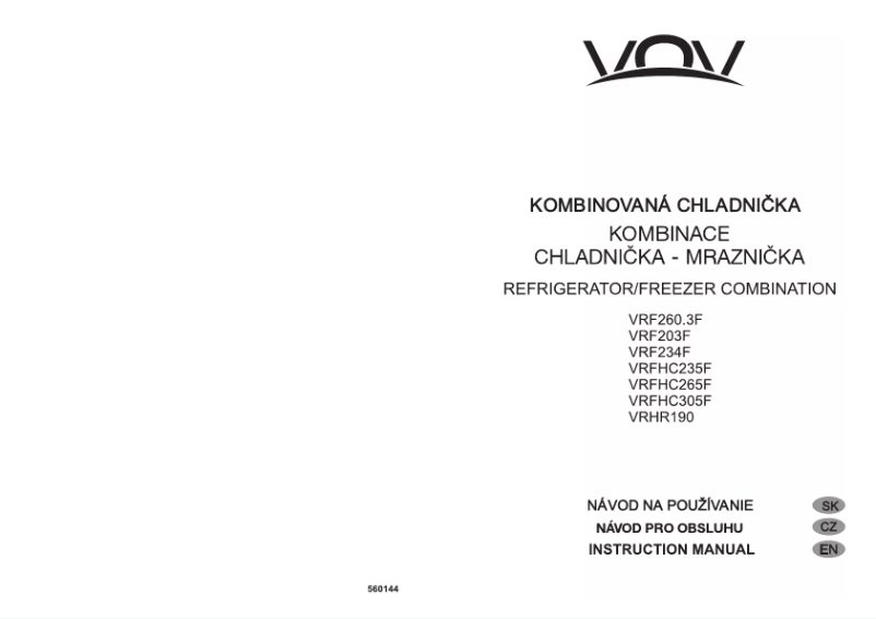 Image de la première page du manuel de l'appareil VRF-234F