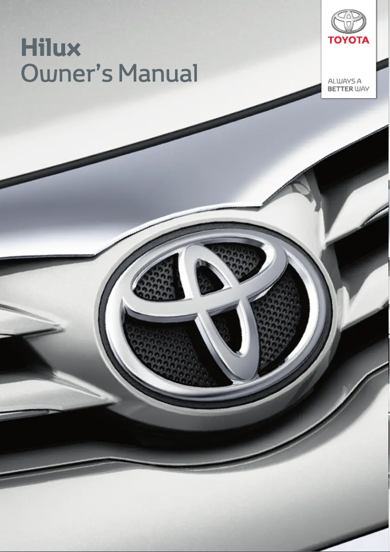 Page 1 de la notice Manuel utilisateur Toyota Hilux (2022)