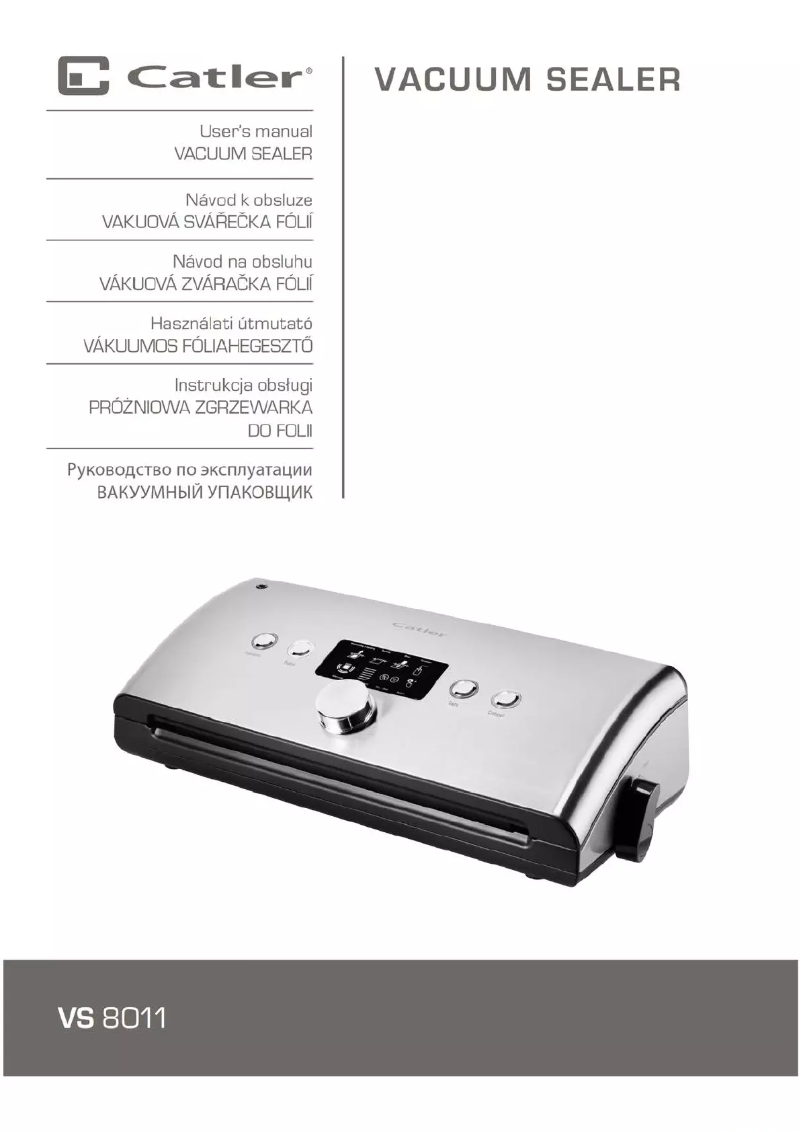 Page n°1 - Manuel utilisateur Catler VS 8011
