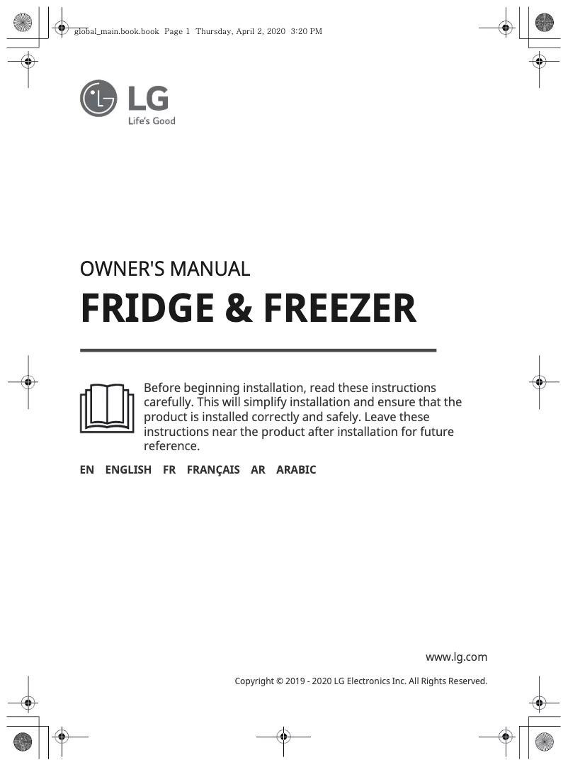 Image de la première page du manuel de l'appareil GC-B247SLUV