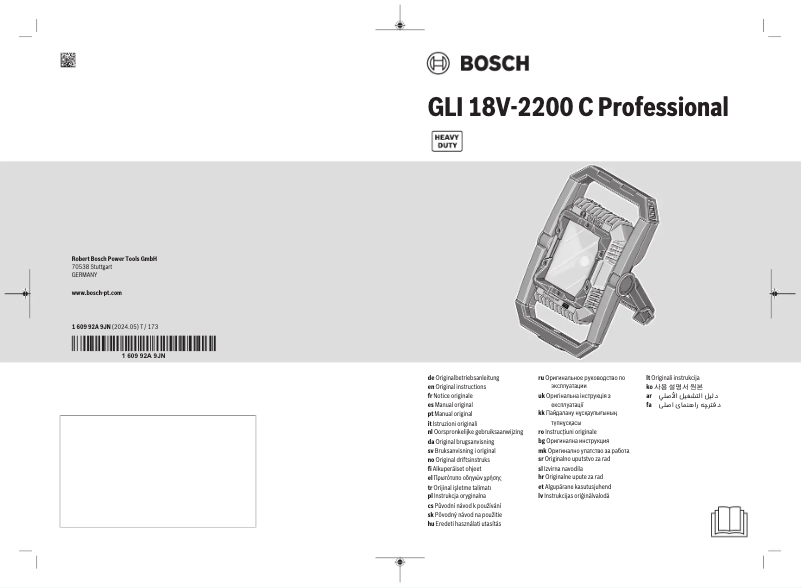 Página 1 del manual Manual de usuario Bosch GLI 18V-2200 C