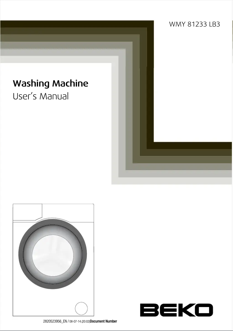 Image de la première page du manuel de l'appareil WMY 81233 LB3