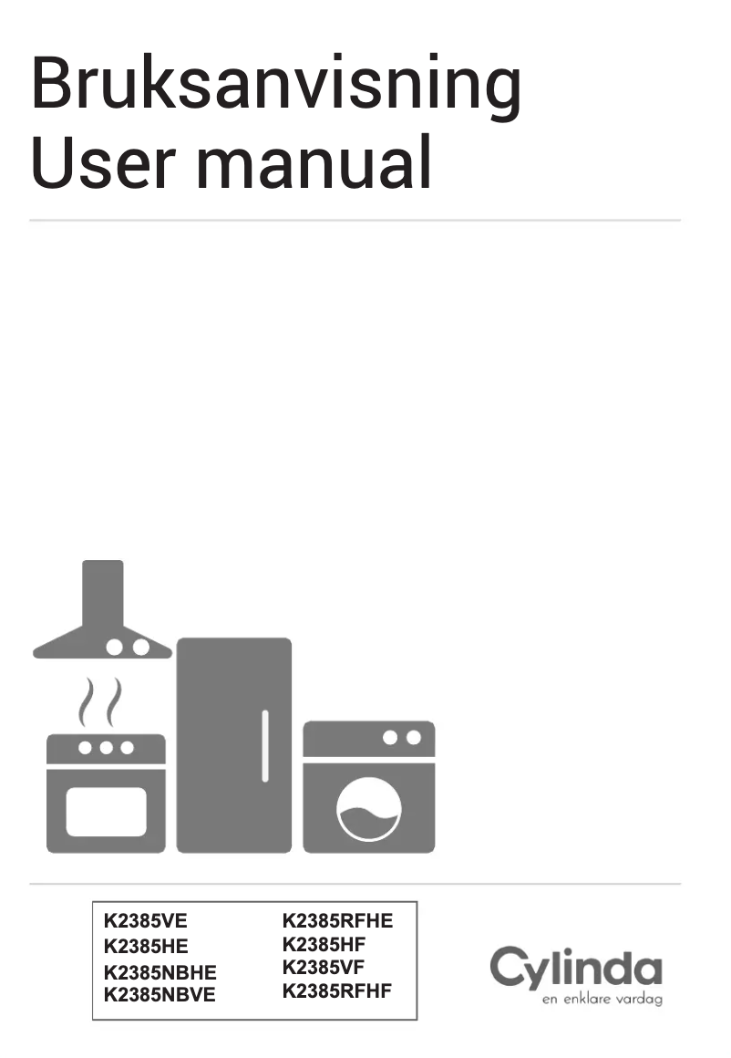 Image de la première page du manuel de l'appareil K2385VE