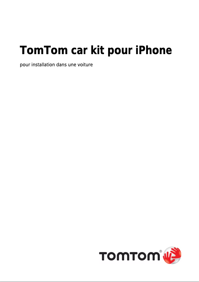 Page 1 de la notice Manuel utilisateur TomTom Apple Carkit