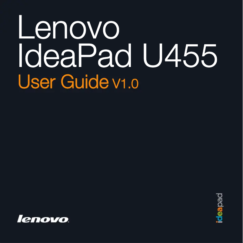 Page n°1 - Manuel utilisateur Lenovo IdeaPad U455