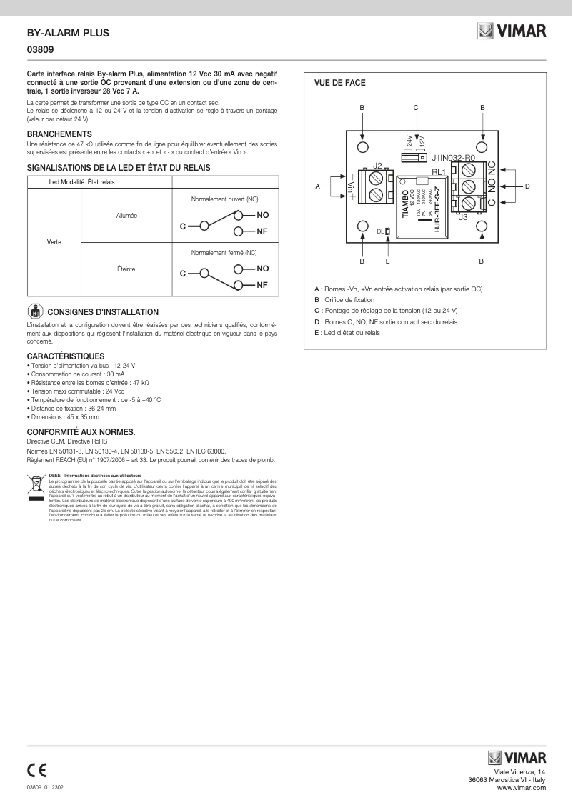 Página 1 del manual Manual de usuario Vimar 03809