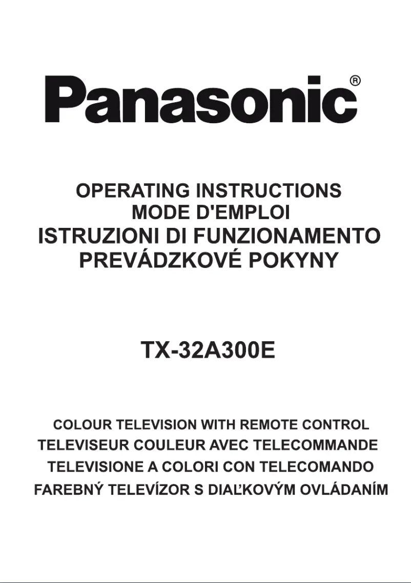 Página 1 del manual Manual de usuario Panasonic Viera TX-32A300E