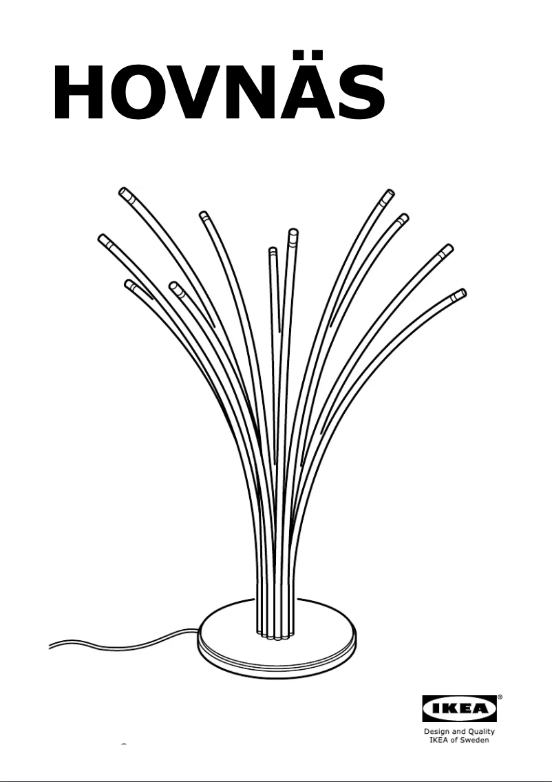 Image de la première page du manuel de l'appareil HOVNAS (desk)