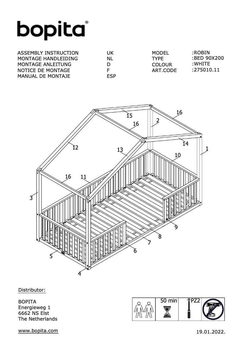 Page 1 de la notice Manuel utilisateur Bopita Robin