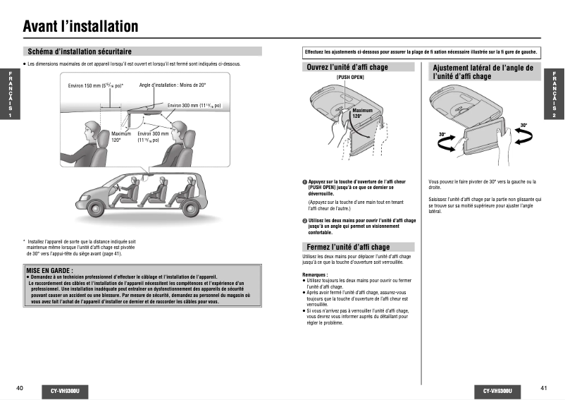 Image de la première page du manuel de l'appareil CYVH9300U