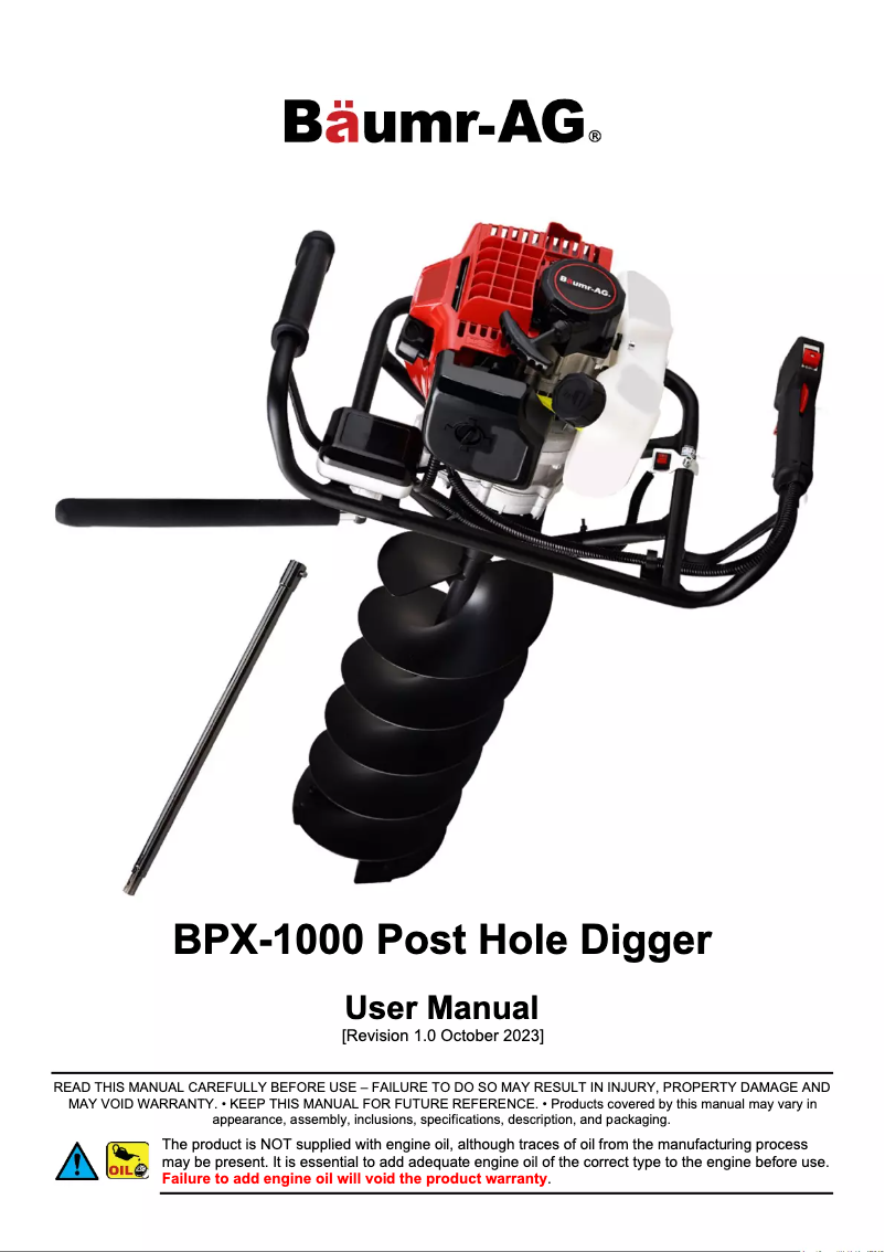 Image de la première page du manuel de l'appareil BPX-1000