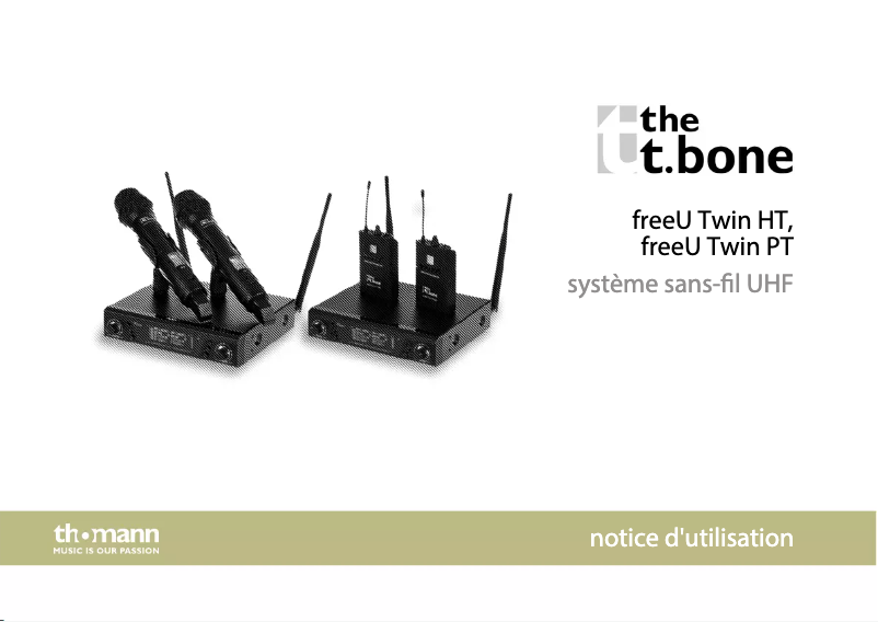 Page 1 de la notice Manuel utilisateur the t.bone freeU Twin PT 823
