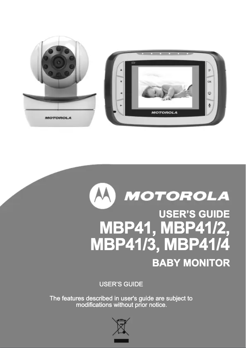Page n°1 - Manuel utilisateur Motorola MBP41-2