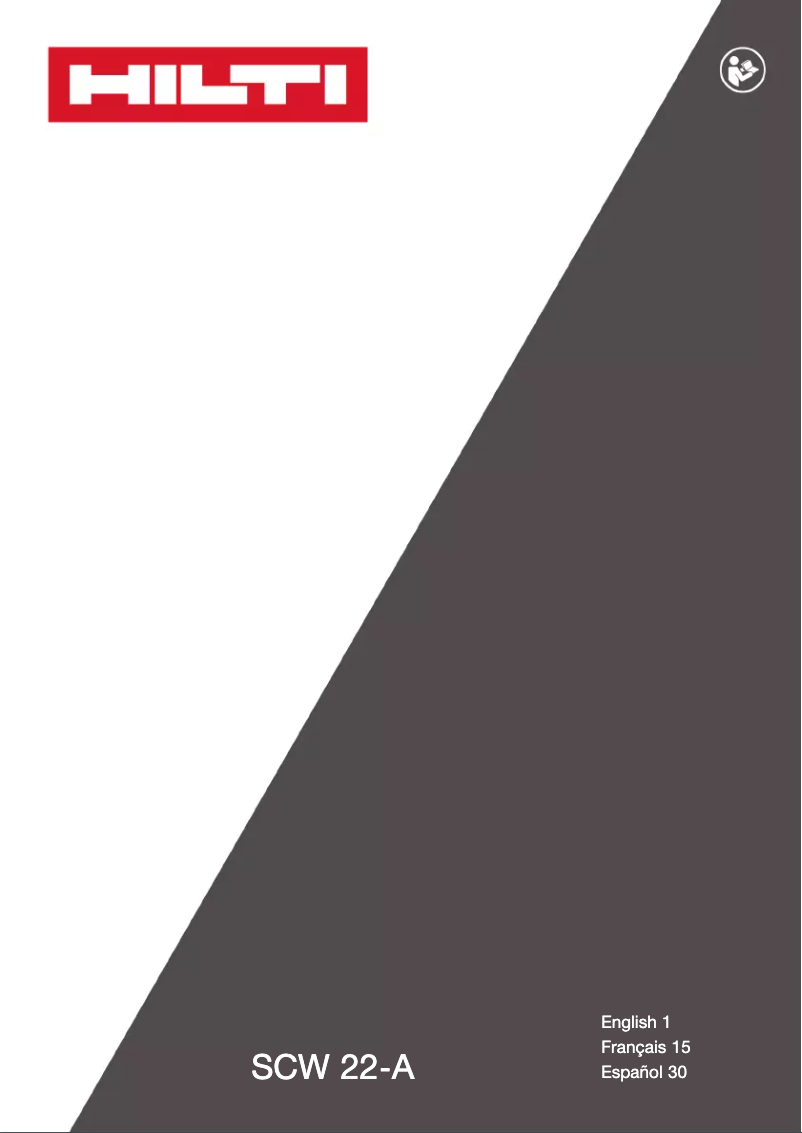 Page 1 de la notice Manuel utilisateur Hilti SCW 22-A