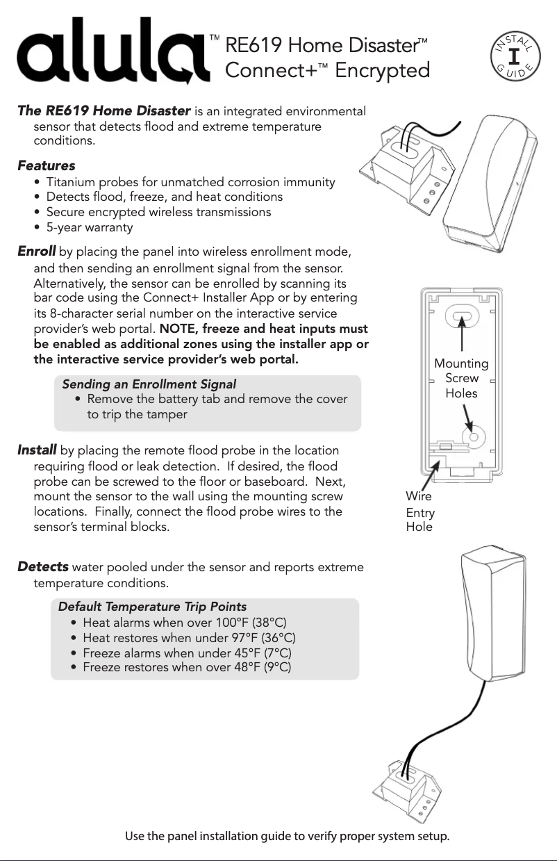 Página 1 del manual Manual de usuario Alula RE619