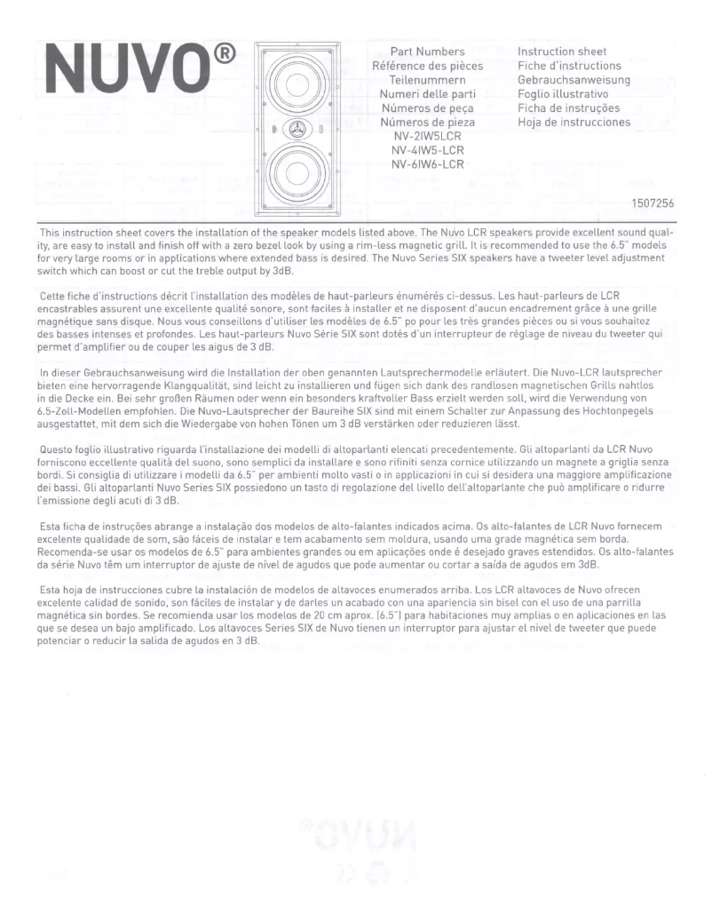 Página 1 del manual Manual de usuario NUVO NV-2IW-5LCR