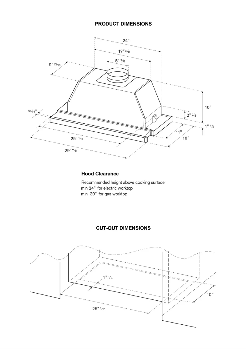 Page n°1 - Instructions / montage Bertazzoni KTV30XV