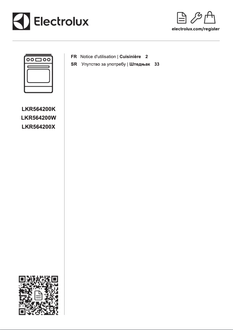Page 1 de la notice Manuel utilisateur Electrolux LKR564200X