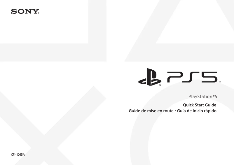 Image de la première page du manuel de l'appareil PS5