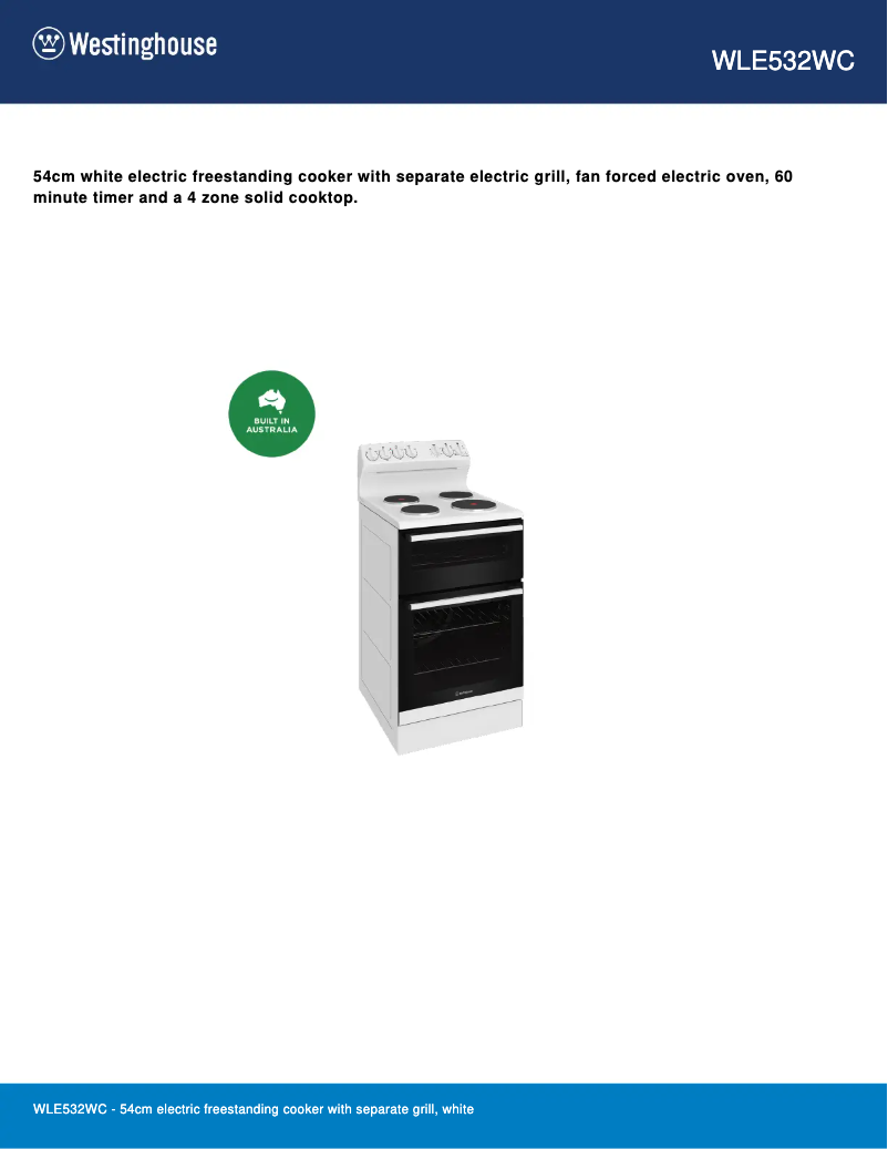 Image de la première page du manuel de l'appareil WLE532WC