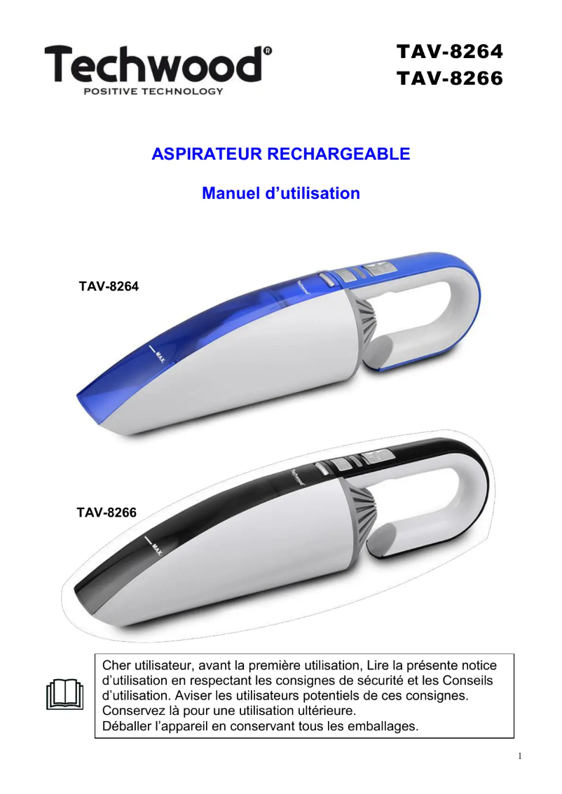 Image de la première page du manuel de l'appareil TAV-8264