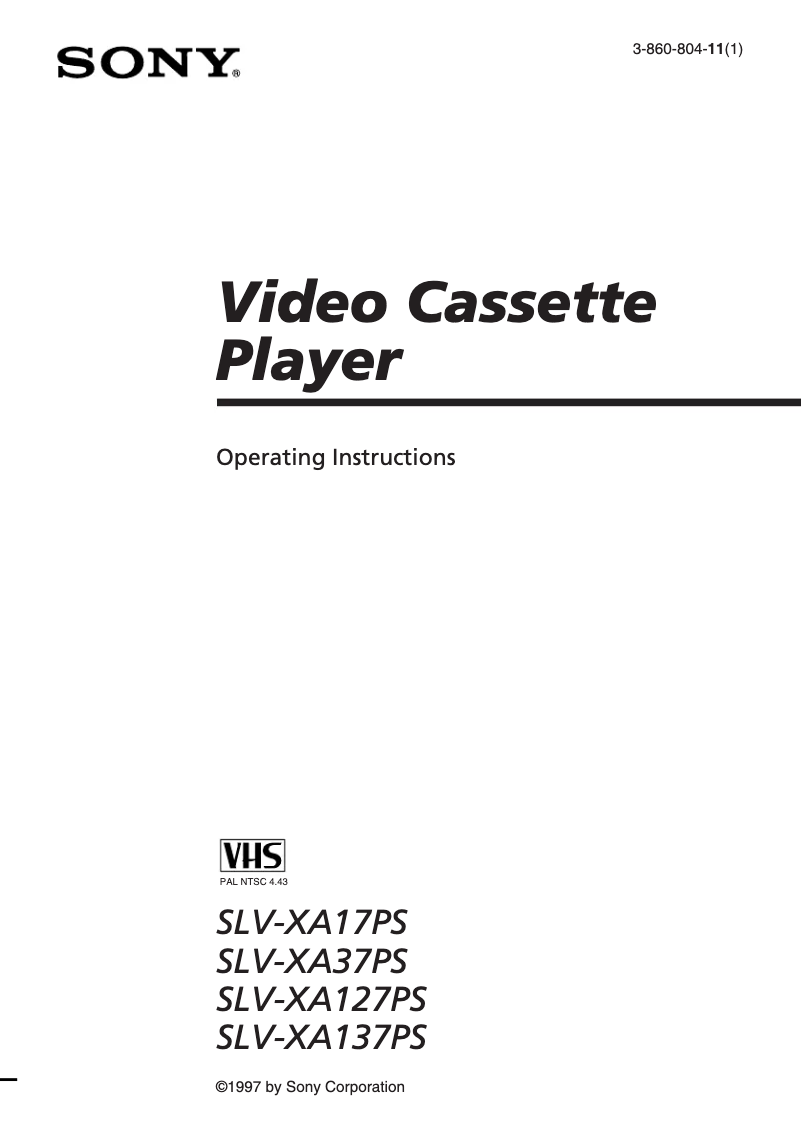Imagen de la primera página del manual del dispositivo SLV-XA137PS