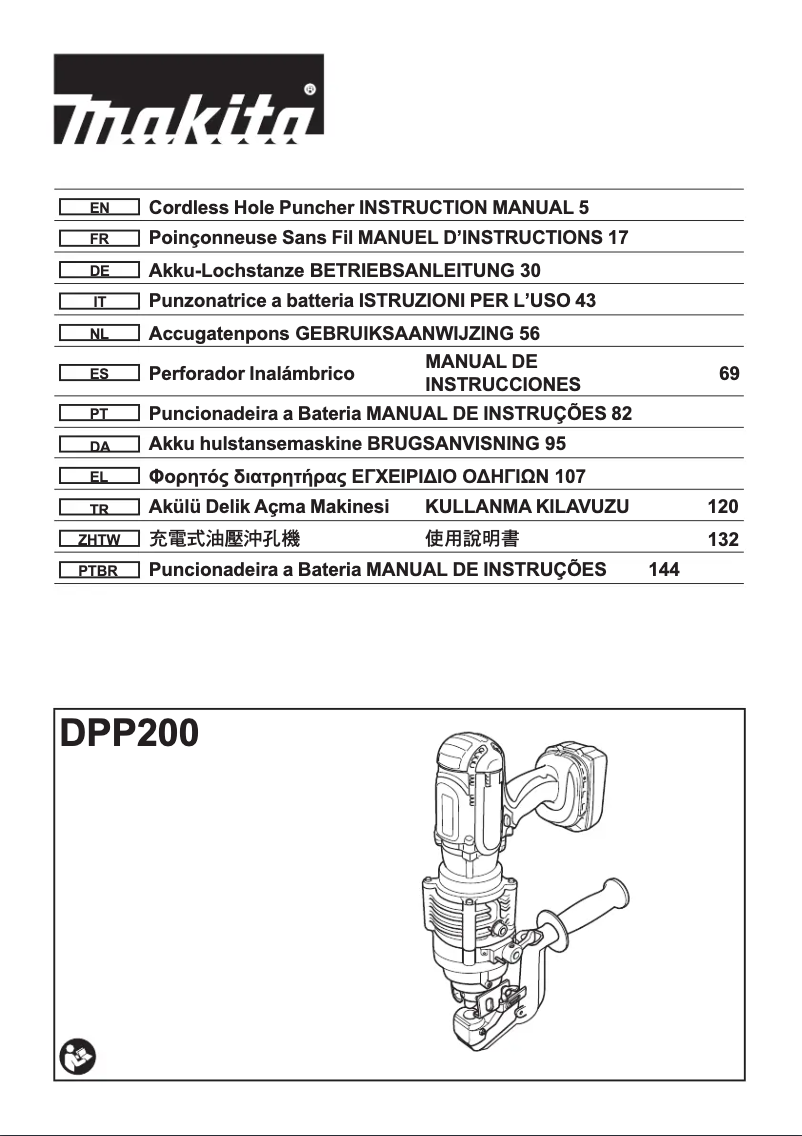 Page n°1 - Manuel utilisateur Makita DPP200