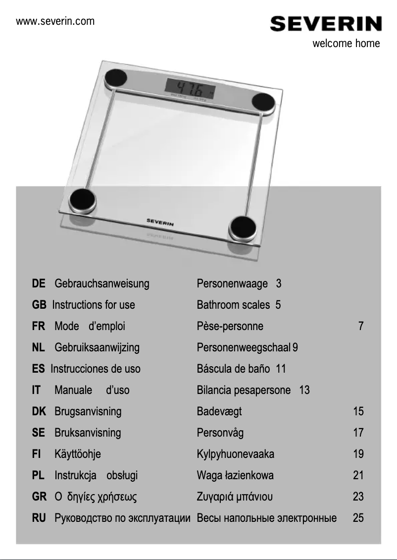 Image de la première page du manuel de l'appareil PW 7009