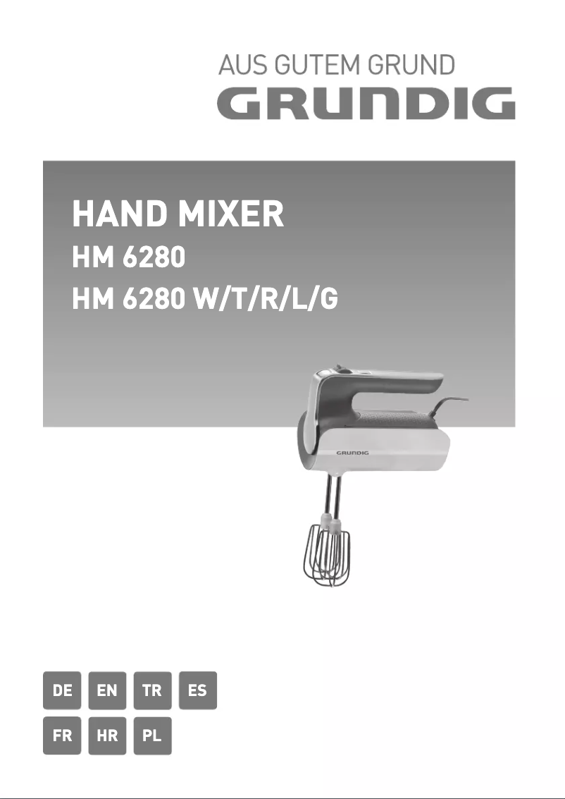 Page n°1 - Manuel utilisateur Grundig HM 6280