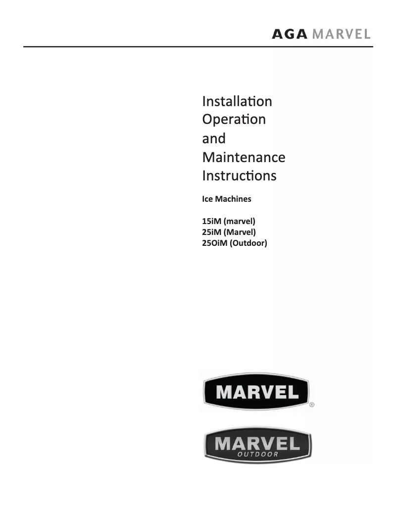 Page n°1 - Manuel utilisateur Marvel 25iM