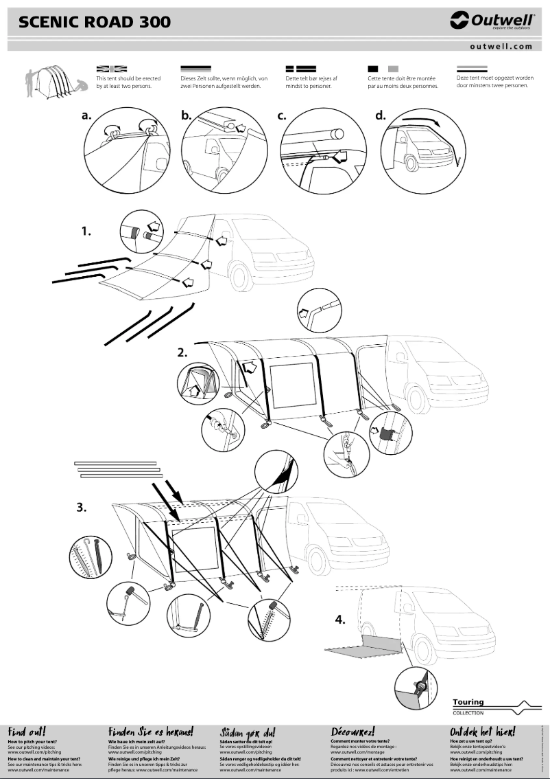 Page 1 de la notice Manuel utilisateur Outwell Scenic Road 300