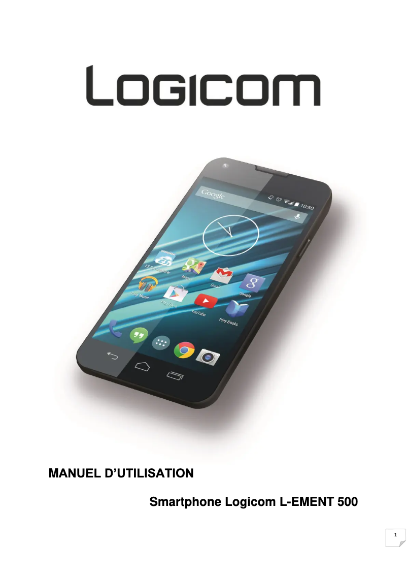 Page n°1 - Manuel utilisateur Logicom L-ement 500