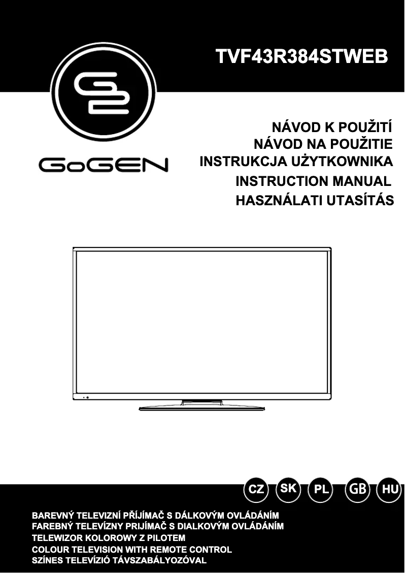 Page 1 de la notice Manuel utilisateur GoGen TVF43R384STWEB