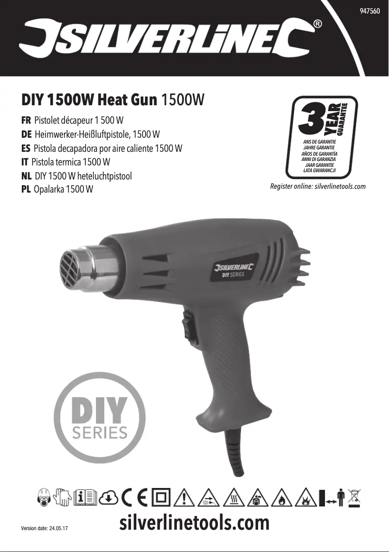 Page 1 de la notice Manuel utilisateur Silverline 947560