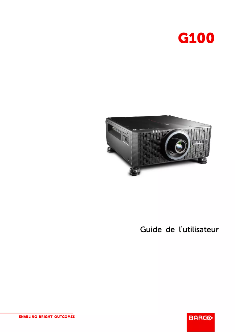 Page 1 de la notice Manuel utilisateur Barco G100-W22