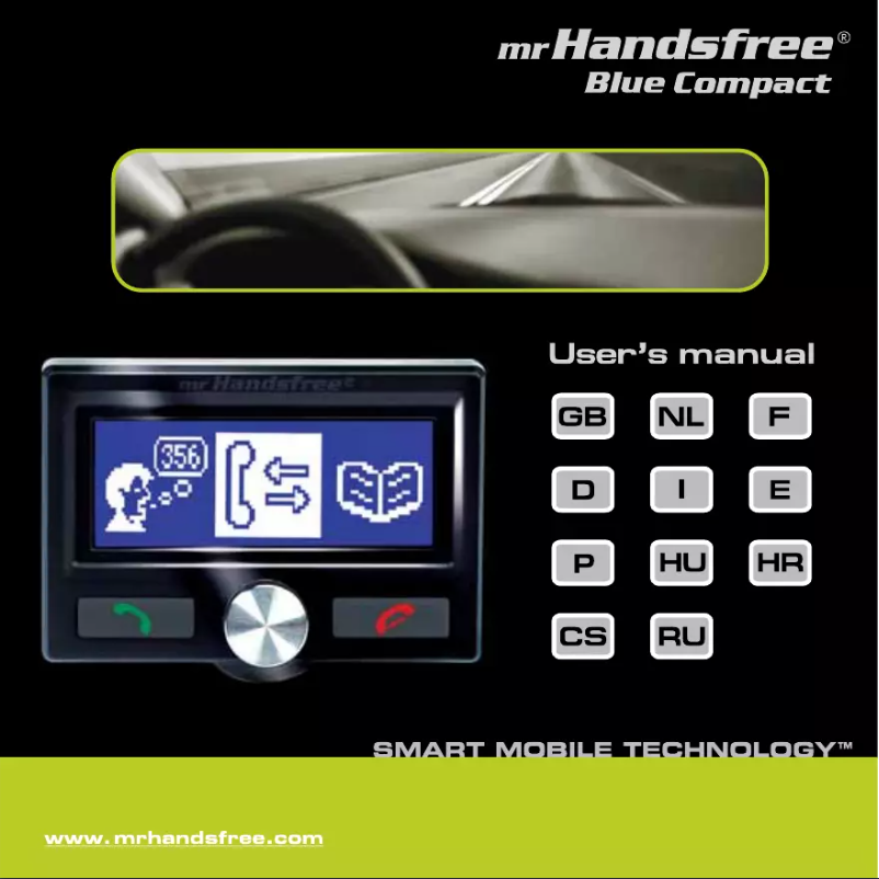 Page n°1 - Manuel utilisateur Mr. Handsfree Blue Compact