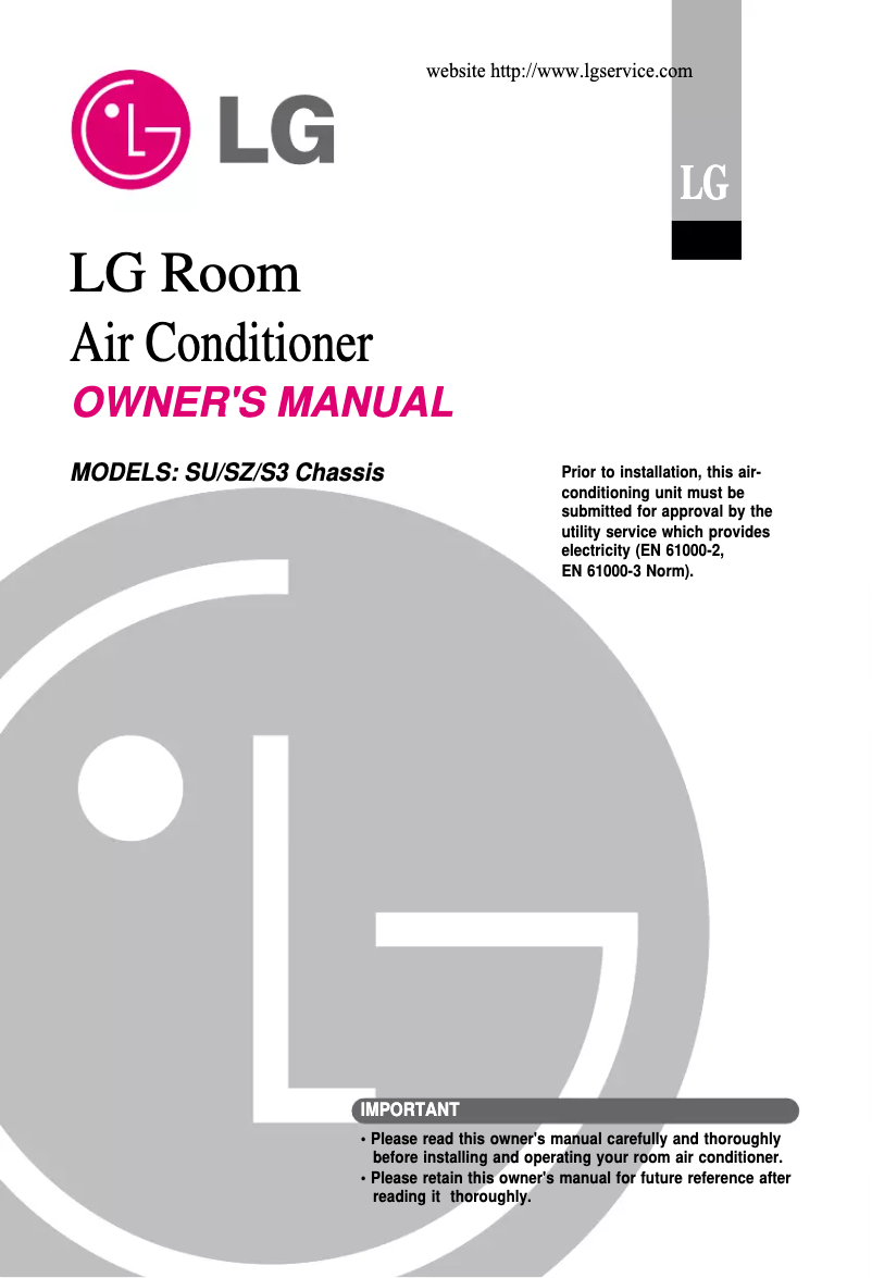 Page 1 de la notice Manuel utilisateur LG AS-H1863RM0