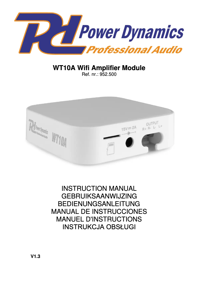 Imagen de la primera página del manual del dispositivo WT10A