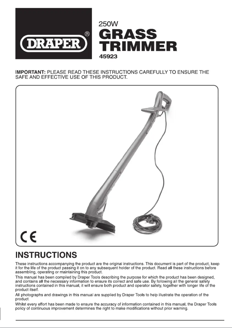 Page 1 de la notice Manuel utilisateur Draper GT2318