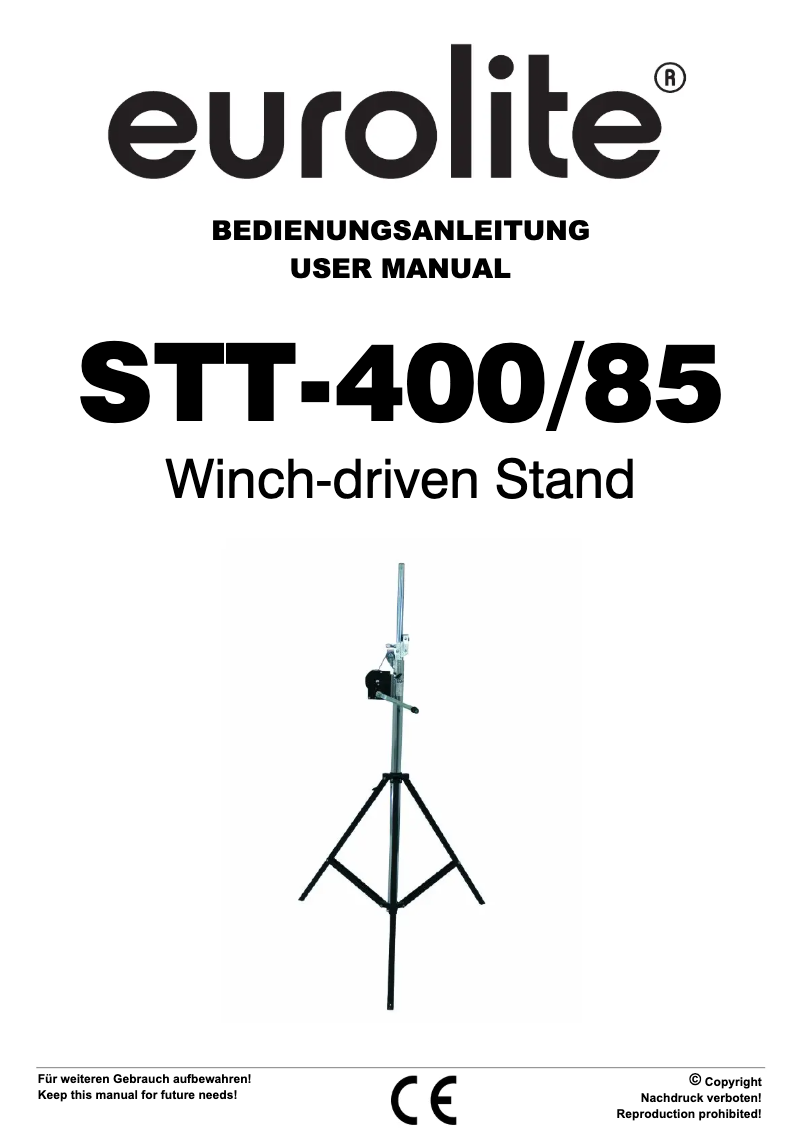 Page 1 de la notice Manuel utilisateur Eurolite STT-400/85
