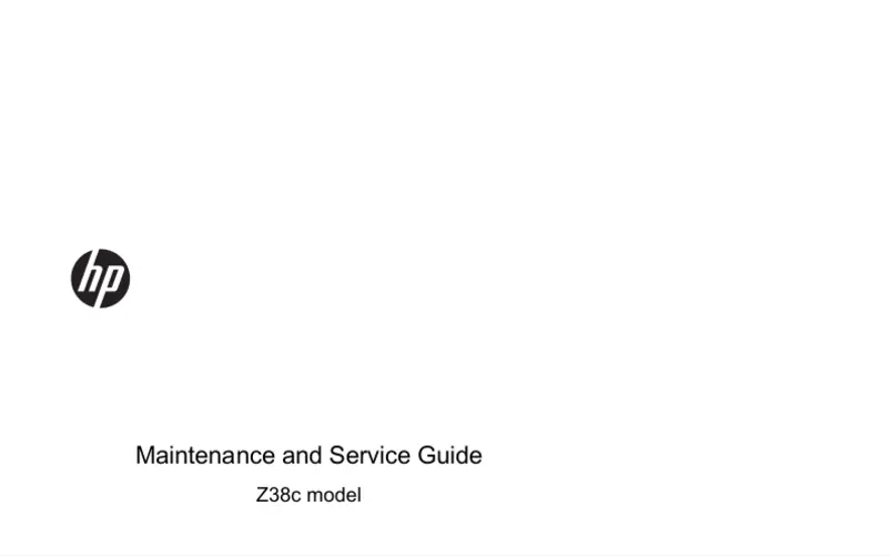 Page 1 de la notice Manuel d'utilisation et d'entretien HP Z38c
