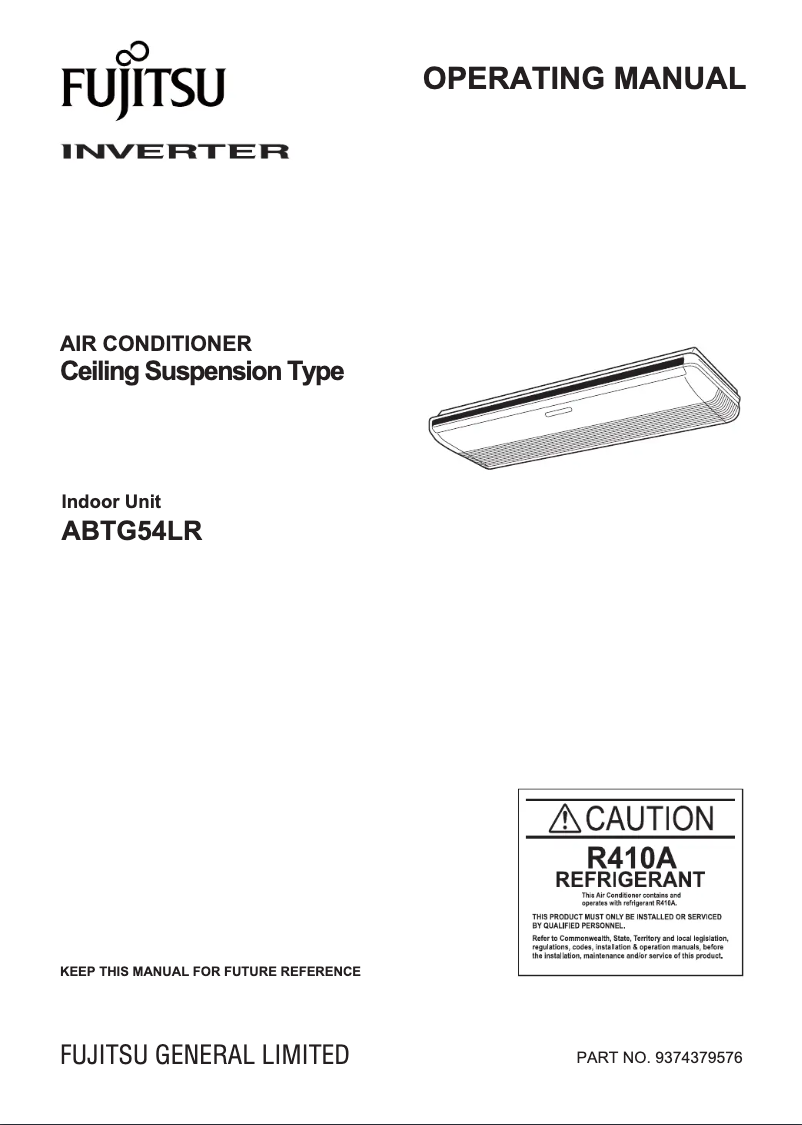 Page 1 de la notice Manuel utilisateur Fujitsu ABTG54LRTA